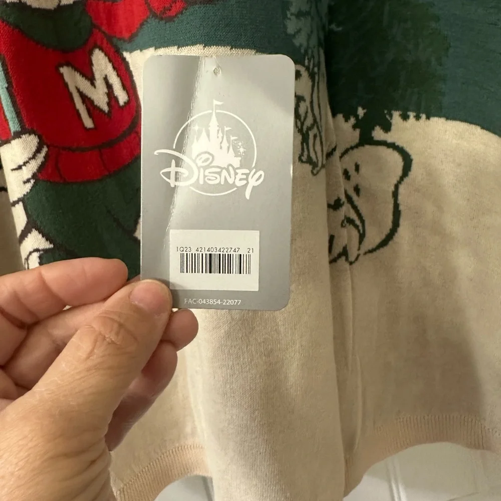 Disney Parks Holiday Mickey Mouse Spirit Jersey Sweater NWOT - Picture 5 of 5